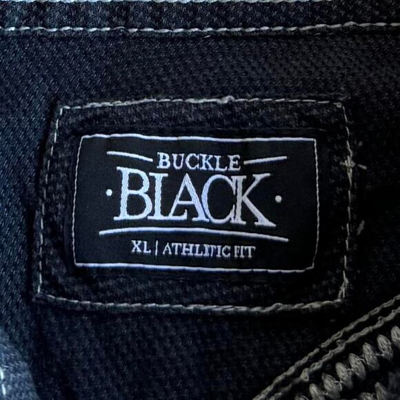 Vintage Y2K Buckle Black Affliction Style Embroidered Grunge Opium Shirt - Picture 3 of 3